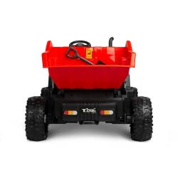 Pojazd akumulatorowy TANK Red samochód Wywrotka Toyz by Caretero 4 mocne silniki 35 W